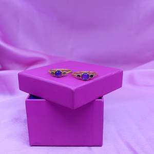 Bague de fiançailles et de mariage classique multicolore émeraude et diamant, plaquée or, argent sterling, unisexe, haute qualité - Product Image 4