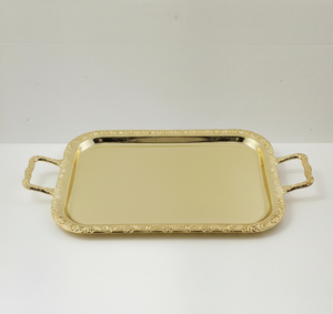 High Quality <b>Metal</b> Serving Tray Silver Finished <b>Metal</b> Chocolate Tray For Dessert Presentation Wedding Dining Table - Product Image 4