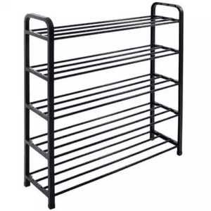 Three Tier White Metal Shoe Rack Triangular Frame Slatted Shelves Compact Footwear Organizer Storage <b>Stand</b> for Home - Product Image 2