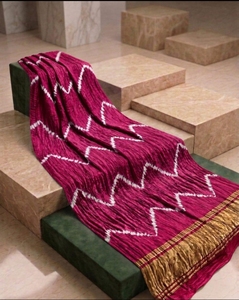 Soft Gajji Silk Lehariya <b>Saree</b> Traditional Dye Printed Ethnic <b>Saree</b> for Women - Product Image 2