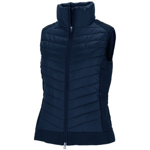Gilet matelassé en toile d'hiver avec fermeture éclair, logo personnalisé, vêtement de rue, manteau sans manches tendance, gilet équestre respirant pour femme - Product Image 5