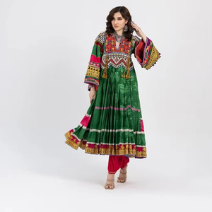 Nuevo diseño de vestido afgano para mujeres, moda baluchi, vestido largo con diseño de parches bordados, vestido afgano kuchi para mujer - Product Image 1