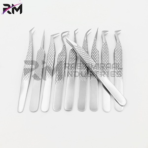 แหนบต่อขนตา RMI รุ่นใหม่ สีเงิน ปลายไม่มีใย คุณภาพสูง ผลิตจากสแตนเลสสตีล แหนบต่อขนตาแบบกำหนดเอง ใช้งานได้ยาวนาน - Product Image 3