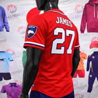 Maillot de baseball personnalisé grande taille, court, anti-transpiration, antibactérien, séchage rapide, respirant, en tissu polyester sublimé