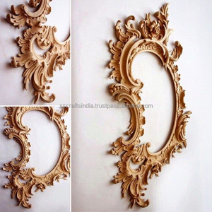 Export Quality Modern Solid Wood High-Polished Lightweight <b>Mirror</b> <b>Frame</b> for Wall Hanging with Custom Packaging - Product Image 5