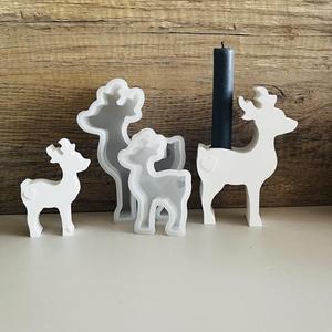 Christmas Elk Aromatherapy Deerlet Candlestick Christmas Decoration Elk Resin <b>Silicone</b> Mold - Product Image 1