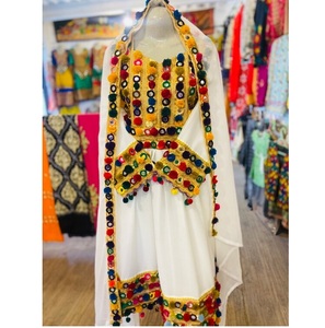 Breathable Afghan Woman Wedding Dress Stones Work Lace Fancy <b>Sequin</b> Pashtun Balochi Wear Pathani Kuchi Afghani Dress For Women - Product Image 2