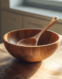 Ensemble de bols de service en bois d'acacia artisanal de qualité supérieure, design classique, finition naturelle polie, écologique, pour mariage et usage domestique - Product Image 5