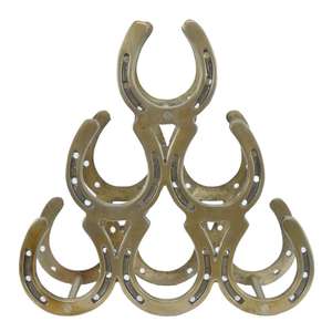 Estante para Botellas de Vino con Forma de Herradura, Exhibidor Decorativo para 6 Botellas de Vino o Champán, Acabado Dorado - Product Image 4