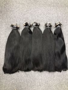 Venta al por mayor 100% Original Extensiones de cabello humano crudo Color Natural hueso cinta recta máquina de pelo de doble trama - Product Image 3