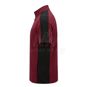 Half Zip Workwear <b>Scrub</b> <b>Top</b> With Modern Stand Collar Short Sleeves Practical Design And Comfortable Fit For Healthcare - Product Image 3