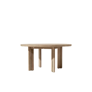 Premium Coastal <b>Outdoor</b> Dining <b>Table</b> Solid Teak Wood Elegant <b>Round</b> Profile Weather Resistant Villa Hotel Furniture - Product Image 5