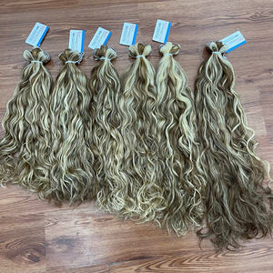 Extension de cheveux humains trame ondulée piano couleur machine trame super double qualité dessinée prête à expédier des cheveux vietnamiens - Product Image 2