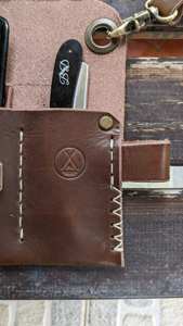 Étui de protection pour ciseaux de barbier en cuir de vachette robuste, organiseur d'outils, anti-odeur, LBSH-0016 - Product Image 2