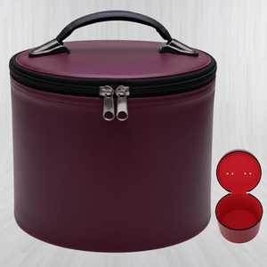 Estuche Redondo Rojo de Poliéster con Cierre de Cremallera, Diseño Duradero para Bordados y Manualidades, Premium - Product Image 6