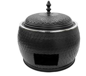 Chauffe-plat de service de qualité supérieure, finition noire brillante, pour buffet, fête, fait main, en métal, pour usage domestique, hôtelier, mariage - Product Image 1