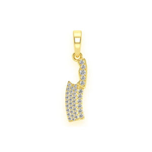 Popular Custom 10k <b>Solid</b> <b>Gold</b> Fine Jewelry Necklaces Kitchen Chef Butcher's Knife Hip hop Natural Diamond Fashionable <b>Pendant</b> - Product Image 1