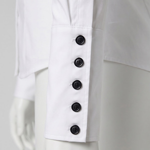 Nouveauté 2026 : Blouse boutonnée pour femme grande taille, en flanelle de coton et fibre de bambou, teinte en fil et brodée, à carreaux, personnalisable, respirante, pour le bureau - Product Image 3
