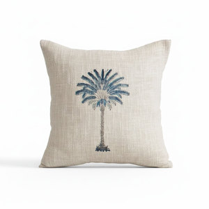 Luxury stylish Palm Tree Block Printed Handmade <b>Cushion</b> <b>Cover</b> For Home - Product Image 1
