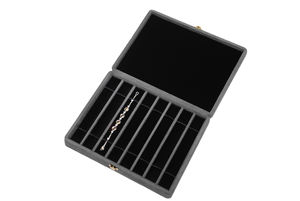 Grande boîte organisatrice de bagues rectangulaire de style japonais avec coins arrondis et doublure en velours pour la Saint-Valentin 280x190x50mm - Product Image 5