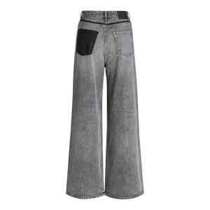 กางเกงยีนส์เดนิมทรงขาบานเคลือบแว็กซ์สีดำแบบสั่งทำพิเศษสำหรับผู้ชาย - Product Image 5