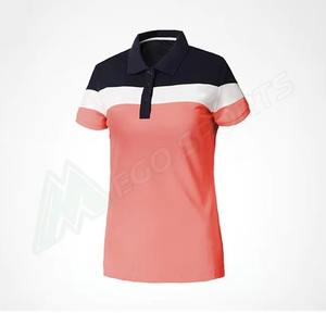 Polo informal para mujer – Camiseta polo clásica de mezcla de algodón transpirable con ribetes y botones - Product Image 1