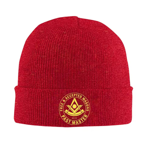 Bonnet franc-maçon, symbole maçonnique brodé, bonnet à revers, cadeau maçonnique, plusieurs couleurs, bonnets tricotés personnalisés - Product Image 6