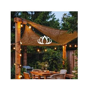 Voile d'ombrage en fibre de coco personnalisée, best-seller |   Auvent pare-soleil en fibre de coco naturelle, forme triangle et carré - Product Image 1