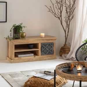 Meuble TV Vandana Mira Vesta en bois de manguier et métal - Product Image 3