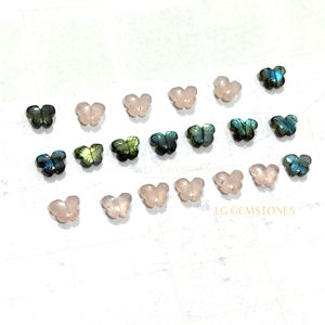 Venta al por mayor de labradorita natural tallada en forma de mariposa, piedra preciosa artesanal con forma de mariposa, proveedor de piedras preciosas sueltas de la India - Product Image 3