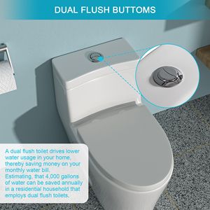 WC in ceramica a doppio filo monopezzo con chiusura morbida - Product Image 4