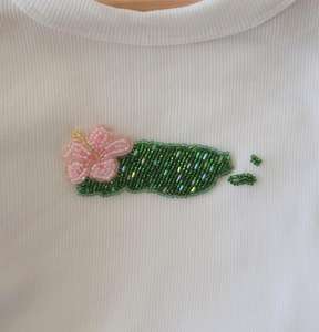 Fashion Hand Embroidered Seed Bead for <b>Top</b> with Glass & Crystal Baptism Party Style Colorful Animal Design Elegant Embroidery - Product Image 1