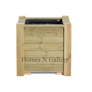 Best Selling Outdoor <b>Wooden</b> <b>Planters</b> Pots Handmade with Attractive Minimalist Design Natural Finishing Low Price - Product Image 6