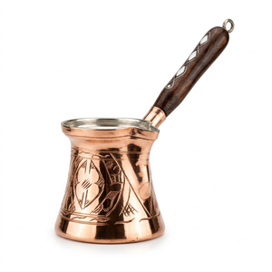 Cezve en cuivre gravé avec incrustations de nacre et poignée en bois, pour café turc, Ibrik arabe, Briki grec, chauffe-lait pour cuisinière, OEMs - Product Image 1