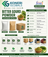 Poudre de courge amère déshydratée pure, ingrédient alimentaire de qualité supérieure pour mélanges à base de plantes et compléments alimentaires KONERI