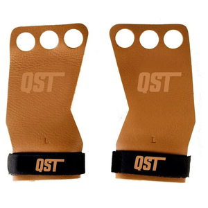 Poignées de gymnastique en cuir QST à 4 trous, protection des paumes et soutien des poignets pour le cross-training, les kettlebells, les tractions et l'haltérophilie - Product Image 4