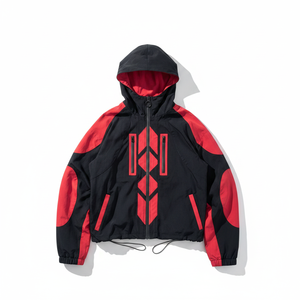 Veste matelassée à capuche pour homme, coupe-vent, polyester, automne, décontractée, fermeture éclair sur le devant, coupe régulière - Product Image 3