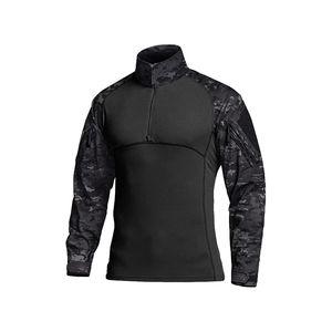 Chemises décontractées d'hiver pour hommes, nouvelle collection, en coton et polyester de qualité supérieure, manches longues, unies ou camouflage, anti-rétrécissement, pour l'extérieur et l'entraînement - Product Image 6