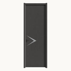 Porte intérieure en composite polymère moderne et minimaliste, 100 % étanche, personnalisable, fonction poussoir-tiroir, durable, en WPC, pour toilettes - Product Image 1