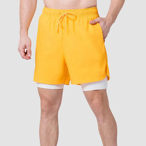 Custom LOGO Men 2 in 1 Tennis Basketball Shorts Lightweight Quick Dry Casual Mesh Active Drawstring Double <b>Layer</b> Shorts - Product Image 4