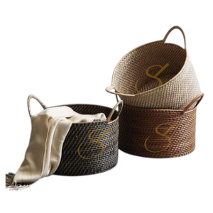 Eco-Friendly Rattan <b>Basket</b>, <b>Wicker</b> <b>Basket</b>, Laundry <b>Basket</b> with <b>Handle</b> - Product Image 4