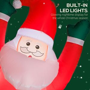 Babbo Natale Gonfiabile da 2,1 m con Cane, Luci LED Integrate, Decorazione Natalizia da Esterno per Giardino - Product Image 4