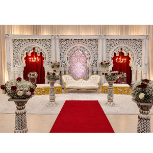 Décoration élégante de scène Walima en fibre pour mur arrière, fenêtre Rajwada et Jharokha pour la décoration de mariage - Product Image 1