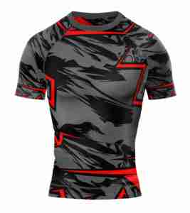 Rashguard de Compresión Corto de Spandex/Poliéster Transpirable con Estampado Personalizado para Hombre, Ropa de Lucha MMA 2026, Ecológico y Antibacteriano - Product Image 1
