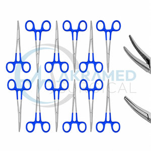 Juego de 12 Pinzas Hemostáticas para Mosquitos, 5 Pulgadas, Curvas, de Acero Inoxidable, Certificadas por la CE, Instrumentos de Cirugía General - Product Image 2
