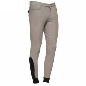 Factory Price Men's Riding <b>Tights</b> <b>Knee</b>-Patch Sustainable Breeches Horse Riding Pants Schooling <b>Tights</b> Zipper Pockets - Product Image 4