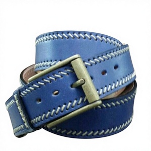 Engrave Design Men's Eco-Friendly Genuine Cow Leather Vintage Square Buckle Waterproof Lightweight Multy Colour 3.8CM Width Belt - Product Image 1