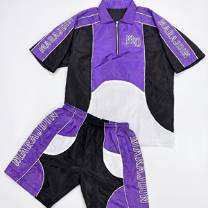 Men's High Quality Vintage Streetwear Breathable Windbreaker Two-Piece Custom Logo New Design Waterproof <b>Shorts</b> Summer Custom - Product Image 1