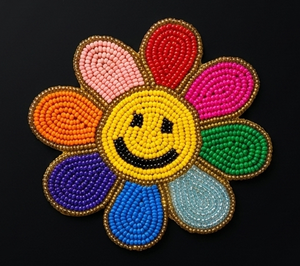 <b>Beaded</b> <b>Coaster</b> Handmade Table Mat Decorative <b>Coaster</b> Set Round Beads Work Tea Coffee <b>Coaster</b> Home Decor Gift for Her - Product Image 5