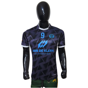 Camiseta de Fútbol Deportiva Transpirable con Estampado por Sublimación, Diseño Sólido, Personalizada, Retro, con Nombre del Equipo, Antibacteriana, de Secado Rápido, 100% - Product Image 2
